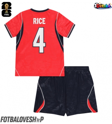 Anglie Declan Rice #4 Dětské Venkovní Dres MS 2026 Krátký Rukáv (+ trenýrky)
